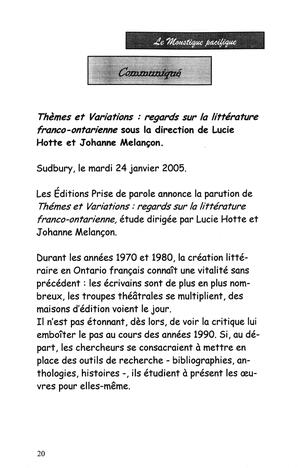   LE MOUSTIQUE PACIFIQUE, 2006   , page 20