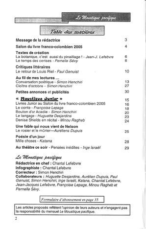   LE MOUSTIQUE PACIFIQUE, 2005   , page 2