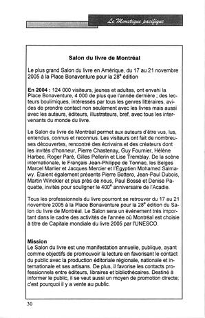  LE MOUSTIQUE PACIFIQUE, 2005   , page 30