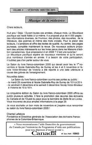   LE MOUSTIQUE PACIFIQUE, 2005   , page 3