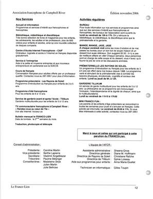   LE FRANCO-LIEN, 2006   , page 12