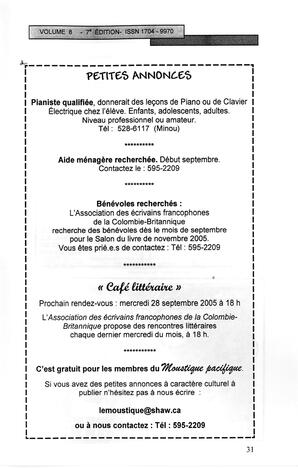   LE MOUSTIQUE PACIFIQUE, 2005   , page 31