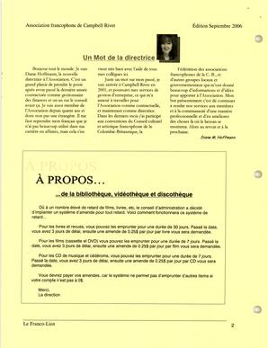   LE FRANCO-LIEN, 2006   , page 2