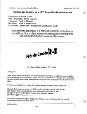   LE FRANCO-LIEN, 2006   , page 2