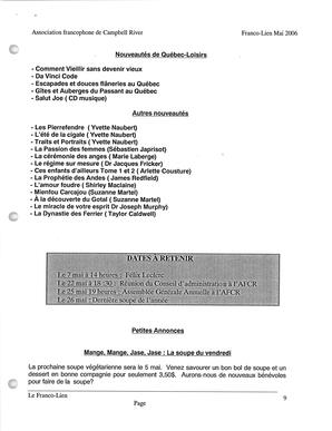   LE FRANCO-LIEN, 2006   , page 9
