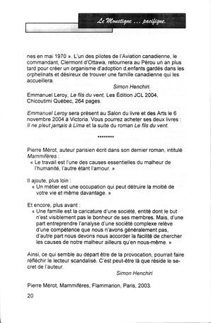   LE MOUSTIQUE PACIFIQUE, 2004   , page 20