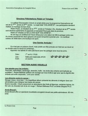   LE FRANCO-LIEN, 2006   , page 2