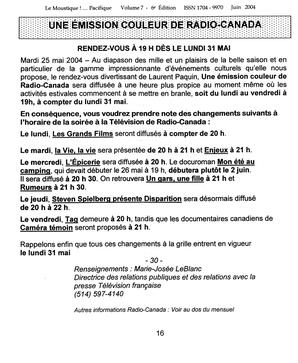   LE MOUSTIQUE PACIFIQUE, 2004   , page 16