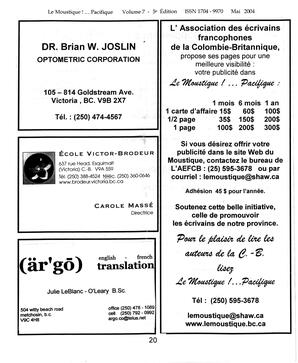   LE MOUSTIQUE PACIFIQUE, 2004   , page 20