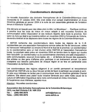   LE MOUSTIQUE PACIFIQUE, 2004   , page 17