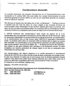   LE MOUSTIQUE PACIFIQUE, 2004   , page 21