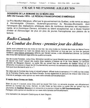   LE MOUSTIQUE PACIFIQUE, 2004   , page 20