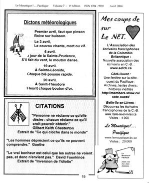   LE MOUSTIQUE PACIFIQUE, 2004   , page 19