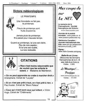   LE MOUSTIQUE PACIFIQUE, 2004   , page 19