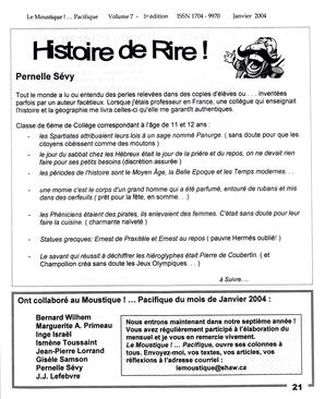   LE MOUSTIQUE PACIFIQUE, 2004   , page 21