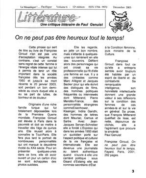   LE MOUSTIQUE PACIFIQUE, 2003   , page 3