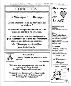   LE MOUSTIQUE PACIFIQUE, 2003   , page 14