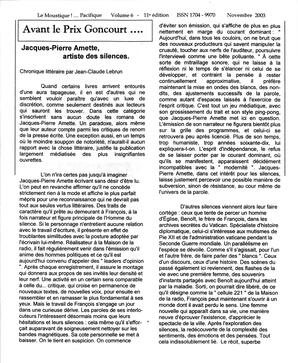   LE MOUSTIQUE PACIFIQUE, 2003   , page 5