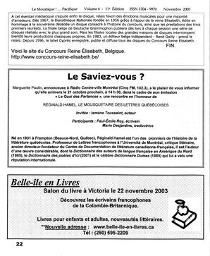   LE MOUSTIQUE PACIFIQUE, 2003   , page 22