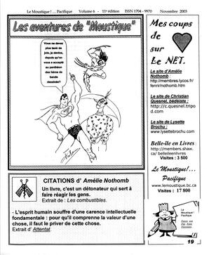   LE MOUSTIQUE PACIFIQUE, 2003   , page 19