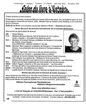  LE MOUSTIQUE PACIFIQUE, 2003   , page 14