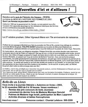   LE MOUSTIQUE PACIFIQUE, 2003   , page 9