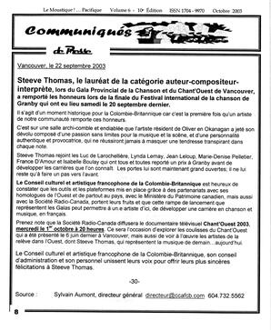   LE MOUSTIQUE PACIFIQUE, 2003   , page 8