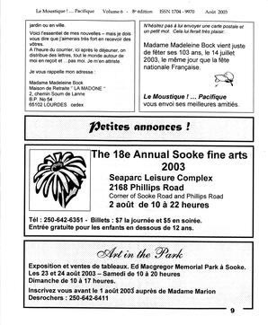   LE MOUSTIQUE PACIFIQUE, 2003   , page 9