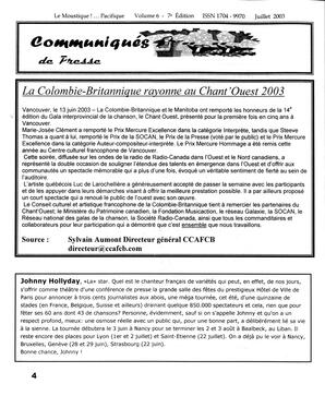  LE MOUSTIQUE PACIFIQUE, 2003   , page 4