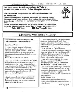  LE MOUSTIQUE PACIFIQUE, 2003   , page 18