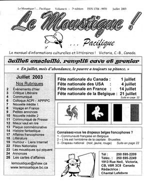   LE MOUSTIQUE PACIFIQUE, 2003   , page 1