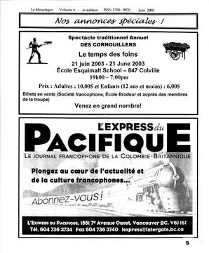   LE MOUSTIQUE PACIFIQUE, 2003   , page 9