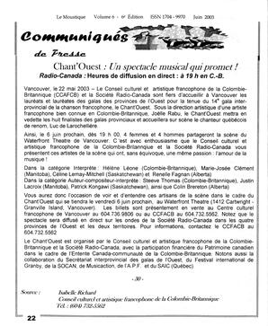   LE MOUSTIQUE PACIFIQUE, 2003   , page 22