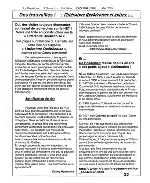   LE MOUSTIQUE PACIFIQUE, 2003   , page 23