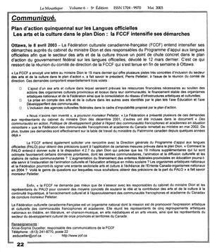   LE MOUSTIQUE PACIFIQUE, 2003   , page 22
