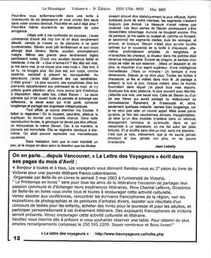   LE MOUSTIQUE PACIFIQUE, 2003   , page 12