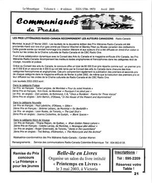   LE MOUSTIQUE PACIFIQUE, 2003   , page 21