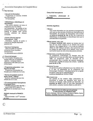   LE FRANCO-LIEN, 2005   , page 11