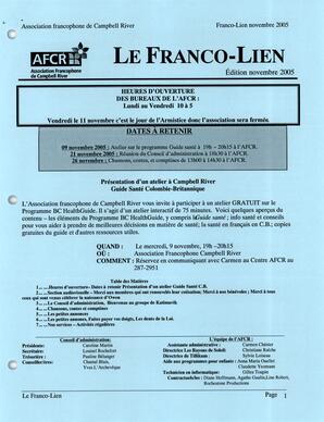   LE FRANCO-LIEN, 2005   , page 1