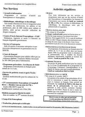   LE FRANCO-LIEN, 2005   , page 5