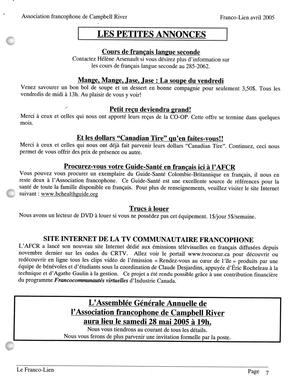   LE FRANCO-LIEN, 2005   , page 7