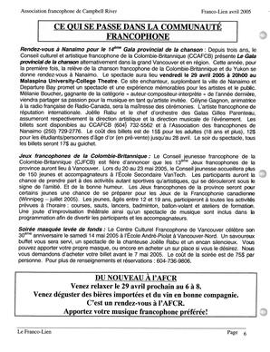   LE FRANCO-LIEN, 2005   , page 6