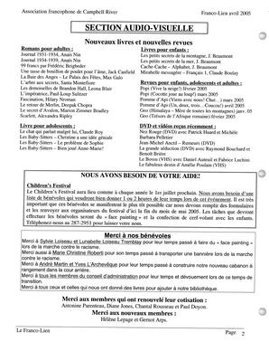   LE FRANCO-LIEN, 2005   , page 2