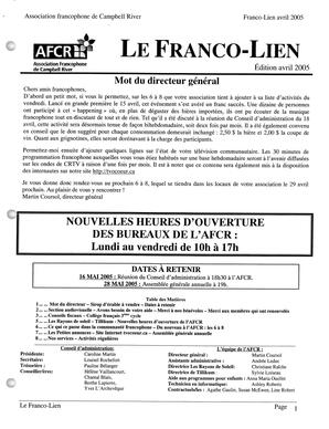   LE FRANCO-LIEN, 2005   , page 1