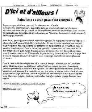  LE MOUSTIQUE PACIFIQUE, 2001   , page 20