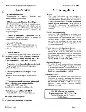   LE FRANCO-LIEN, 2005   , page 7