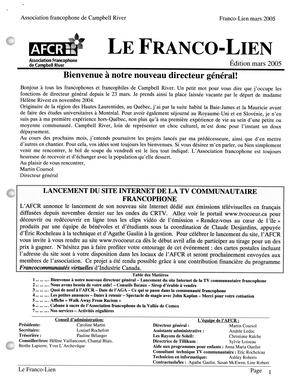   LE FRANCO-LIEN, 2005   , page 1