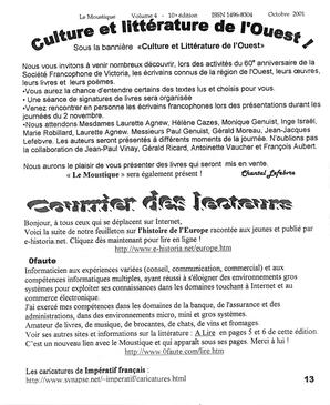   LE MOUSTIQUE PACIFIQUE, 2001   , page 13