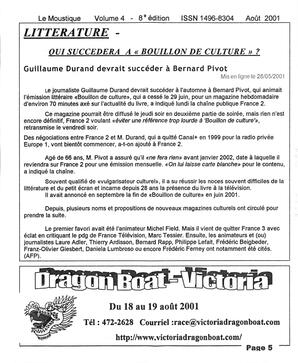   LE MOUSTIQUE PACIFIQUE, 2001   , page 5
