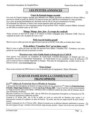   LE FRANCO-LIEN, 2005   , page 6
